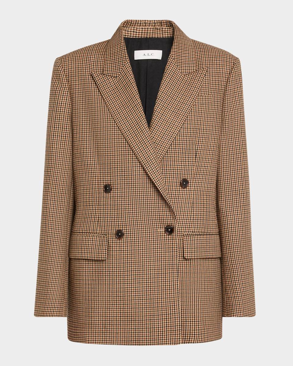 Calla Check Double-Breasted Jacket